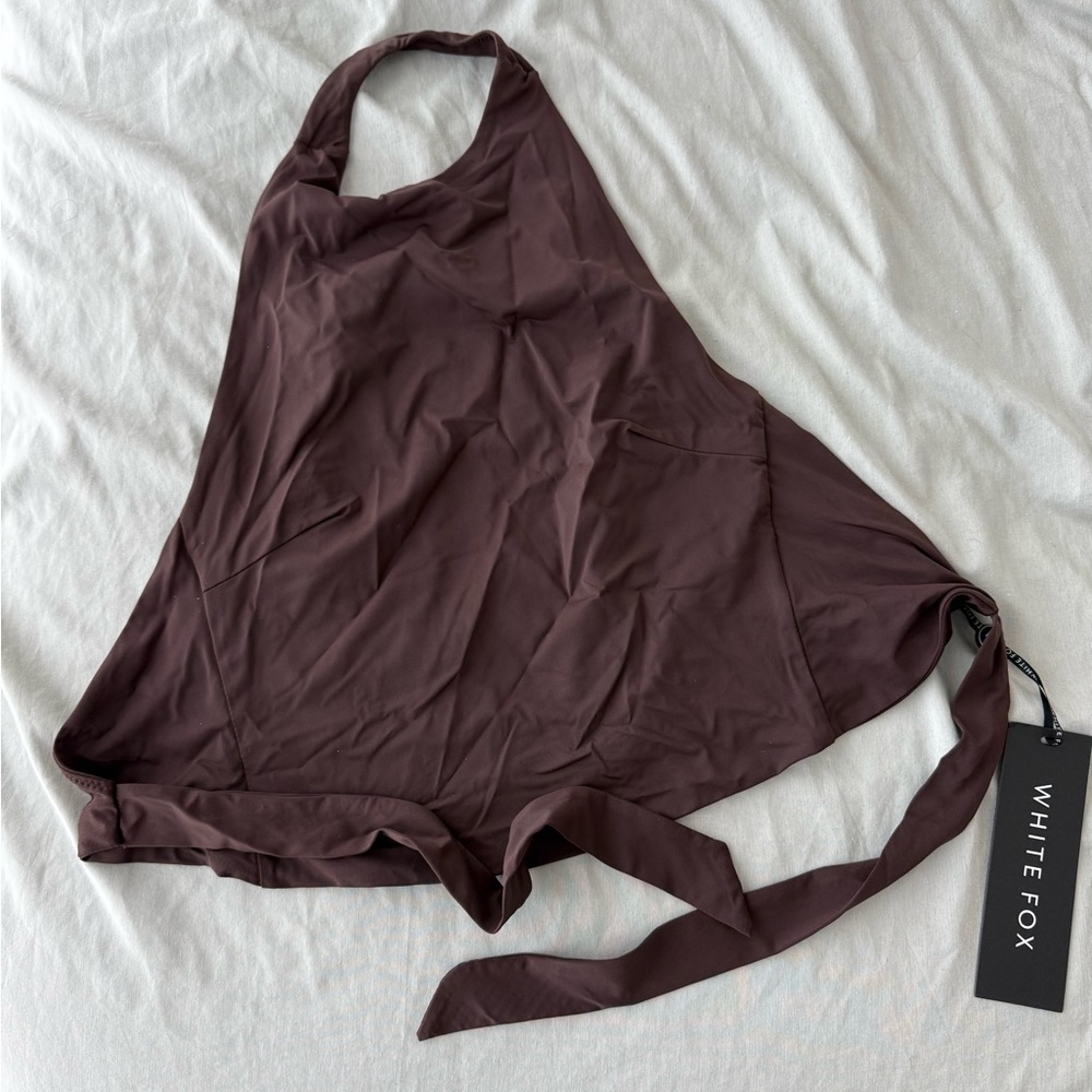 White Fox Boutique Brown Halter Top